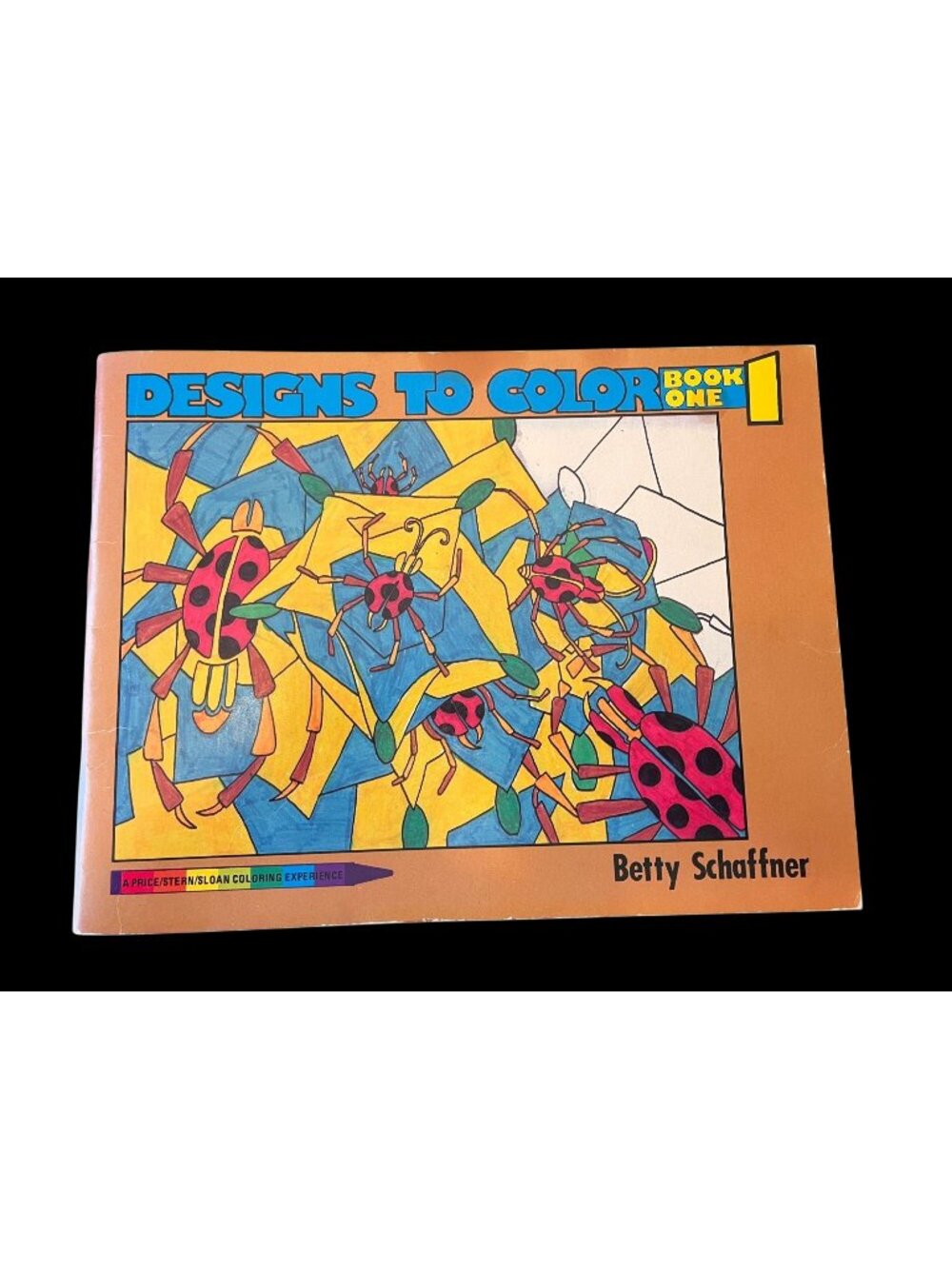 Vintage 1981 Designs to Color Book 1 Betty Schaffner Psychedelic Coloring Book